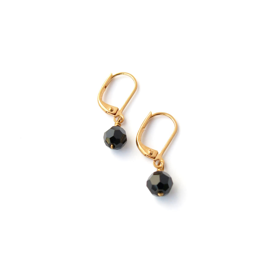 Auroral Earrings by MoonRox Jewellery & Accessories - sparkling Swarovski crystal drop earrings in black. 