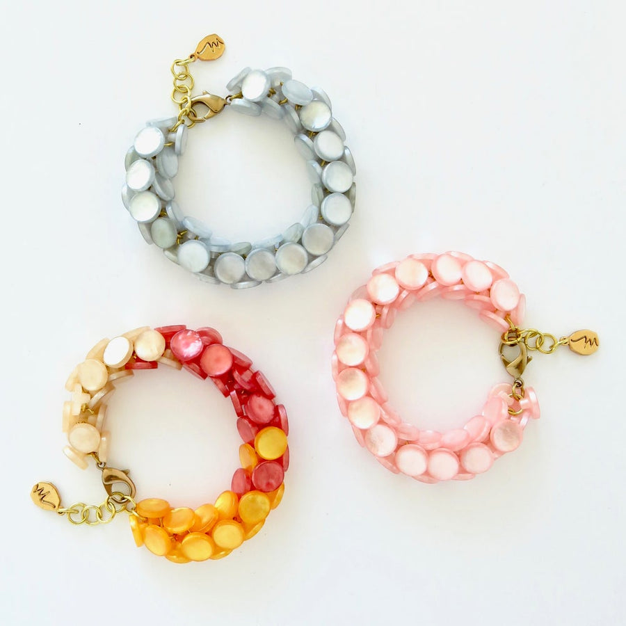 Equinox Bracelet by MoonRox Jewellery & Accessories - chunky pearly lucite jewelry made in Toronto, Canada