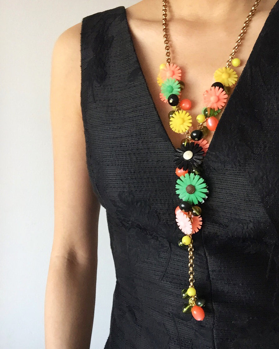 Sicilian Bouquet Necklace by MoonRox is a fun floral Y-style chain lariat.
