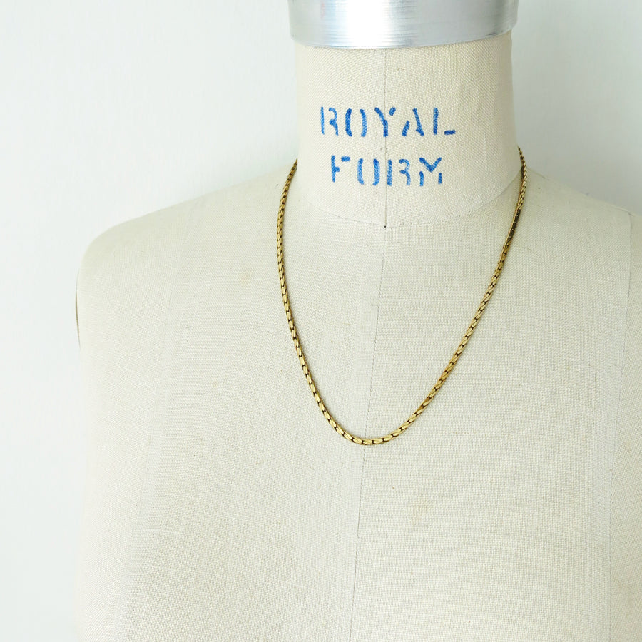 Winding River Chain Necklace is a classic vintage brass necklace.
