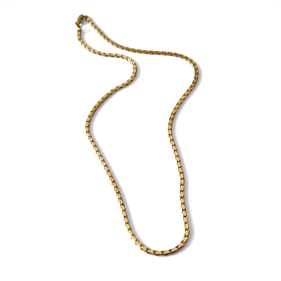Winding River Chain Necklace is a classic vintage brass necklace.