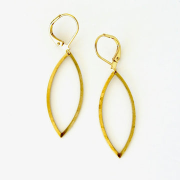 Aria Earrings by MoonRox Jewellery & Accessories - curvilinear lightweight brass charm earrings