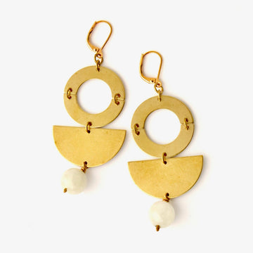 Berg Earrings by MoonRox Jewellery & Accessories - modern geometric dangly earrings inspired by MasterChef Canada Winner Mary Berg