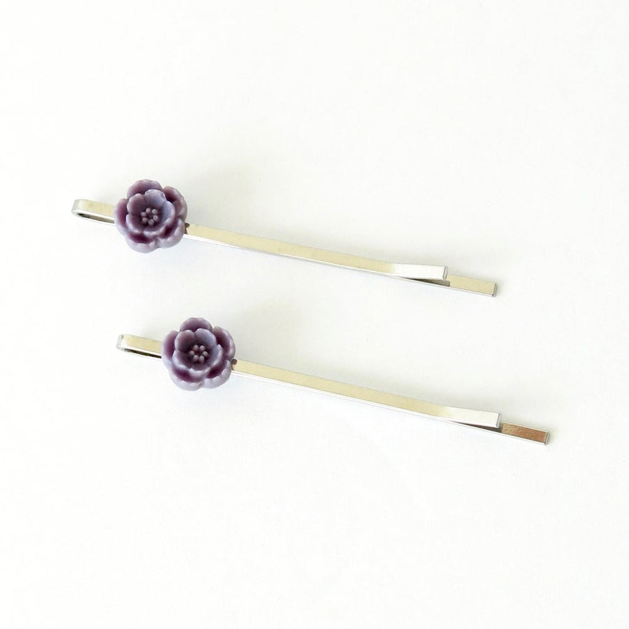 Corolla Hair Pin by MoonRox Jewellery & Accessories - violet purple floral bobby pin 