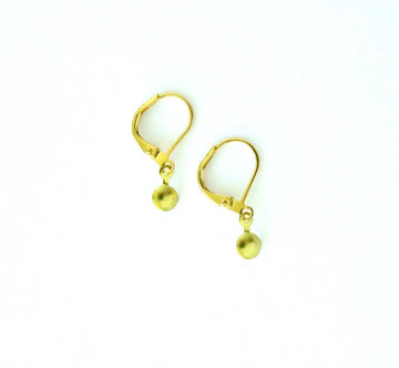 Teeny Dab Earrings by MoonRox - These earrings feature a very small brass charm on lever back ear hooks.