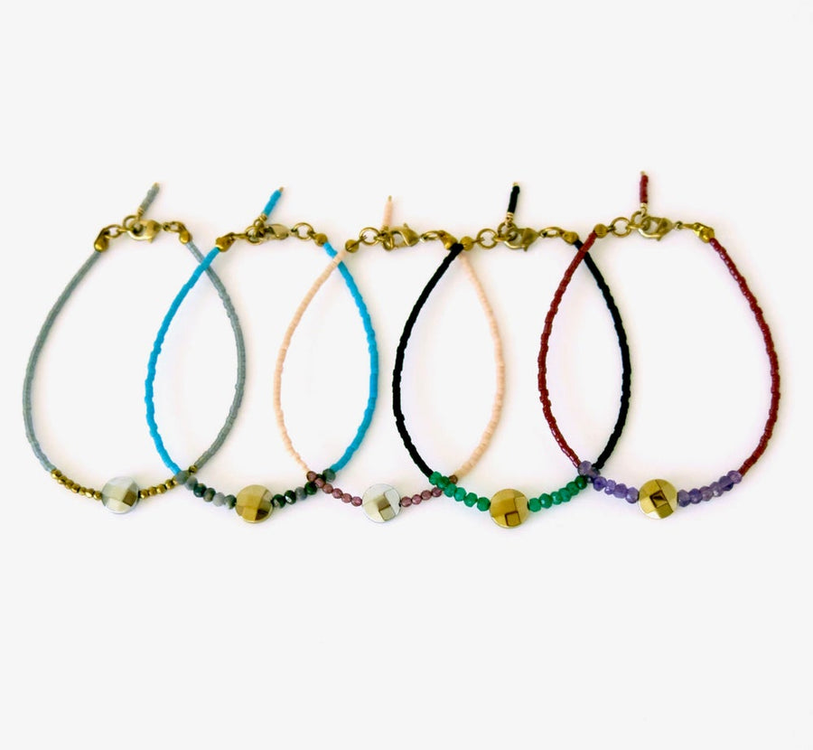 Darling Bracelet by MoonRox Jewellery & Accessories - Choose from 5 colour options of delicate Japanese glass beads and semi-precious stones
