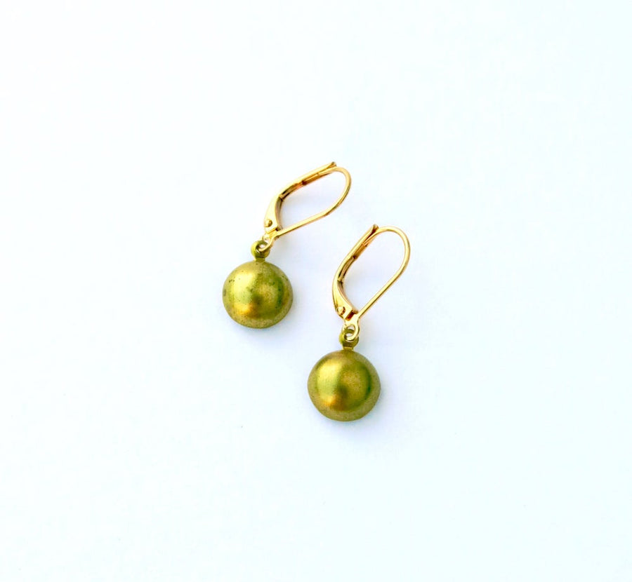 Dome Earrings (small) by MoonRox Jewellery & Accessories - little brass dome earrings perfect for every day