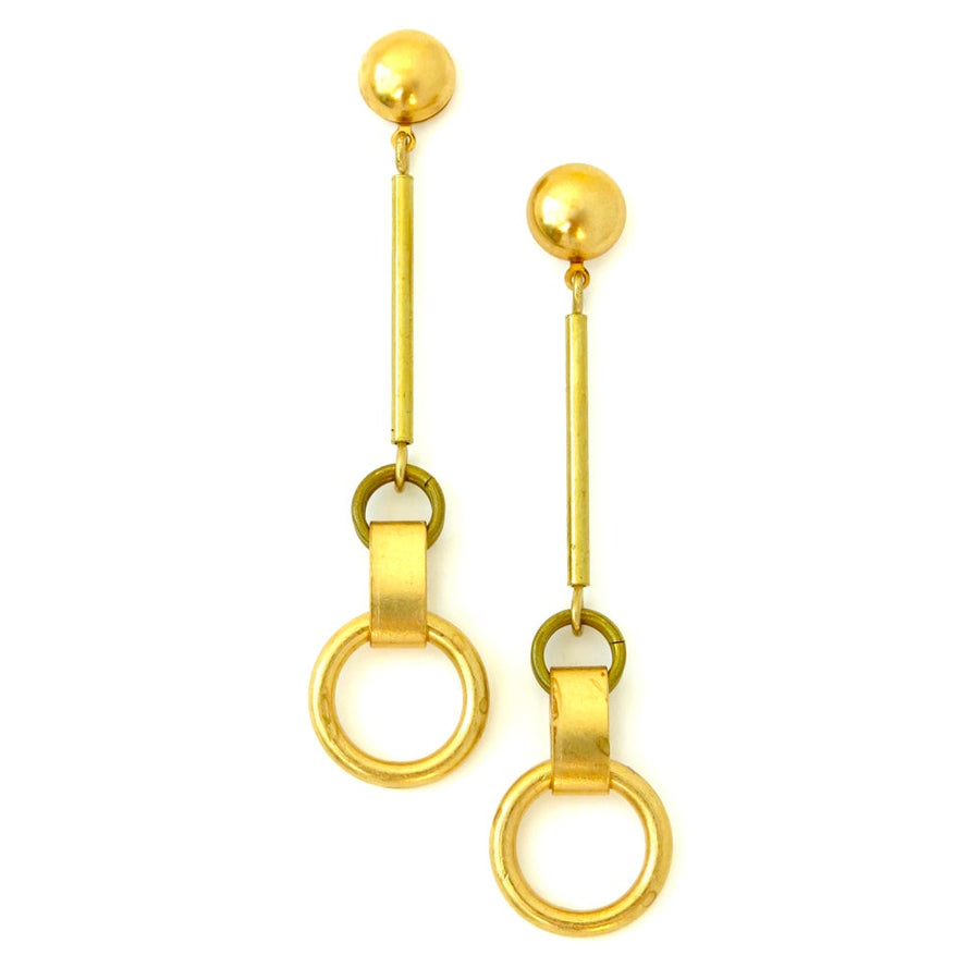 Elongated Aphrodite Stud Earrings by MoonRox Jewellery & Accessories - long chain link studs with surgical steel posts