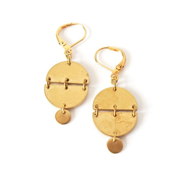 Rise Up Earrings are geometric modern and trendy dangly earrings.