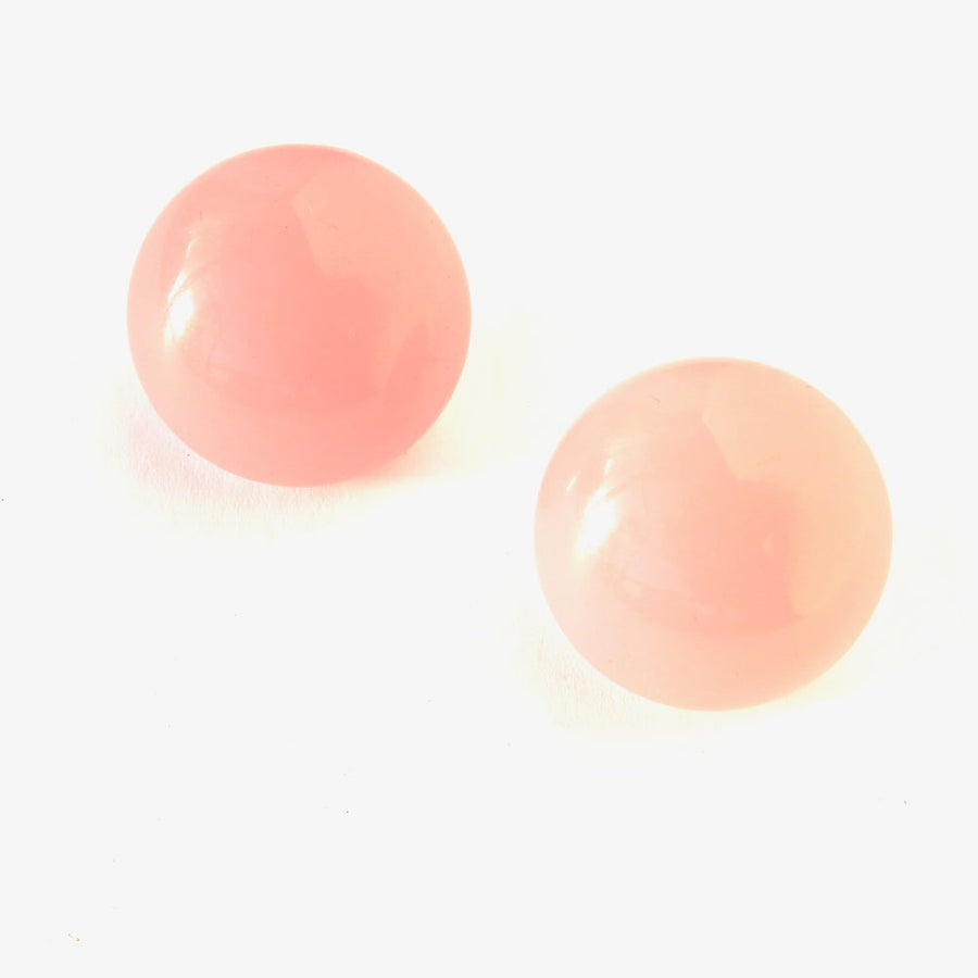 Sorbet Stud Earrings are extra large pink domed stud earrings.
