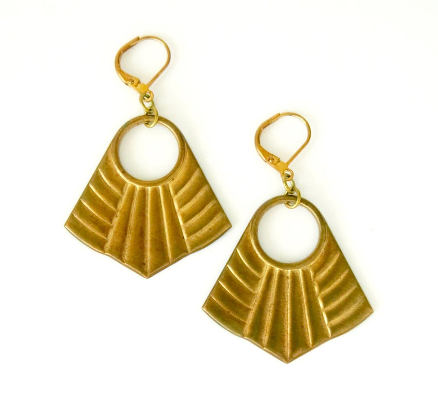 Artifact Earrings by MoonRox Jewellery & Accessories - brass charm earrings